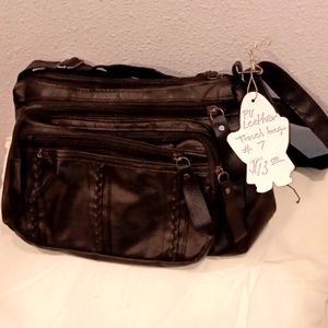 Faux leather travel bag